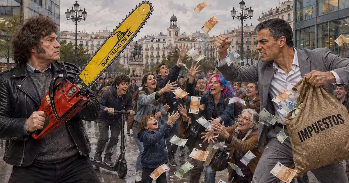 Milei y Pedro Sánchez enfrentados